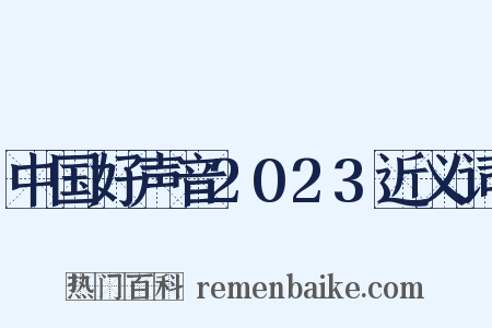 中国好声音2023近义词是什么意思的图片